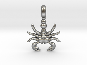 SCORPION TOTEM Zodiac Pendant Jewelry Symbol in Natural Silver