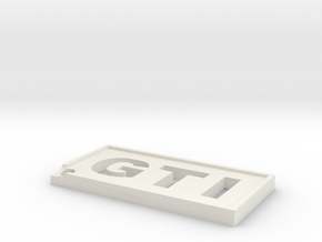 GTI Keychain in White Natural Versatile Plastic