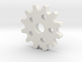 Larger Gear in White Natural Versatile Plastic