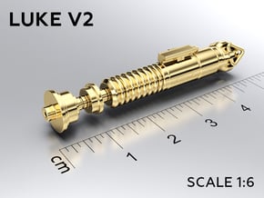 LUKE V2 keychain in Natural Brass: Medium