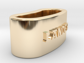 LANDER napkin ring with lauburu in 14k Gold Plated Brass