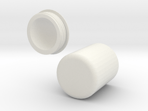 Glucotab Container / Glucose Tablet Holder in White Natural Versatile Plastic