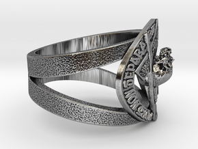 Freemason ring inside diameter 21mm in Antique Silver