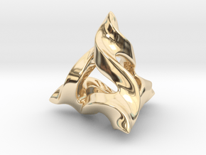 Twisted Horns D4 in 14K Yellow Gold