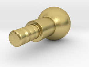 Brio Connector Round in Natural Brass