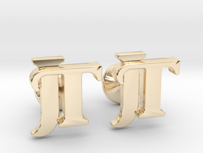 Monogram Cufflinks JT in 14K Yellow Gold