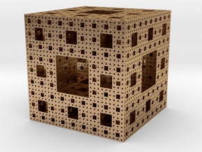 Menger Sponge in Natural Bronze: Small