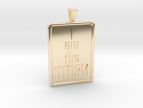 I AM THE STORM with Bail in 14k Gold Plated Brass