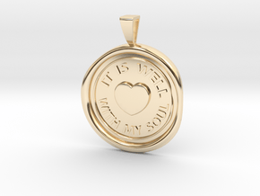 IT IS WELL WITH MY SOUL Pendant in 14K Yellow Gold