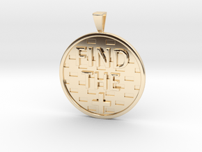 Find the Positive Pendant with Bail in 14k Gold Plated Brass