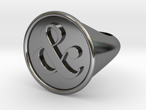& Signet Ring - Size 6.5 in Fine Detail Polished Silver