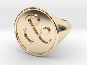 & Signet Ring - Size 7.5 in 14K Yellow Gold