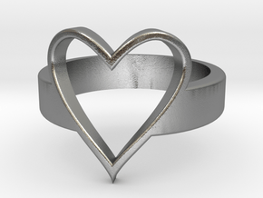 Open Heart - Ring in Natural Silver: 5 / 49