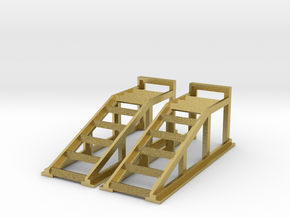 RC Garage 4WD Truck Car Ramps 1:10 Scale in Natural Brass