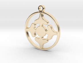 Queen of Spades - Pendant in 14k Gold Plated Brass