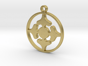 Queen of Spades - Pendant in Natural Brass