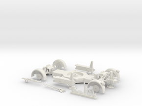 Oerlikon Twin Gun 35mm Modul 3 Bottom Gun Carriage in White Natural Versatile Plastic: 1:35