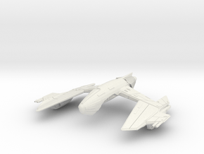 Klingon Raft Class Destroyer in White Natural Versatile Plastic