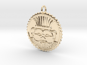 Bes amulet in 14k Gold Plated Brass