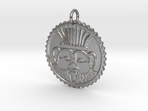 Bes amulet in Natural Silver