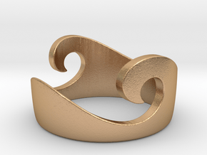 Wave Ring - Water (purchase with Wave Ring - Air) in Natural Bronze: 6 / 51.5