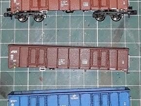 1:160-coal carriage-węglarka - 412w+c462w-2+2 in Tan Fine Detail Plastic