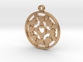 Queen of Hearts - Pendant in Natural Bronze