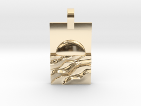 Sunrise pendant in 14k Gold Plated Brass