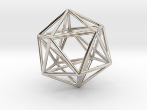 Icosahedron with Golden Rectangles in Platinum: 1:60