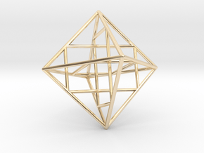 Octahedron with three Golden Rectangles in 14K Yellow Gold