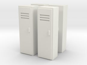Locker (x4) 1/87 in White Natural Versatile Plastic