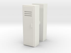 Locker (x2) 1/64 in White Natural Versatile Plastic