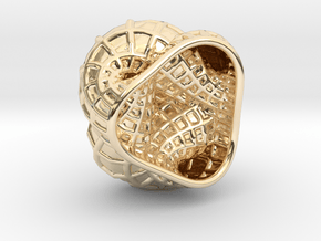Boy Surface (with grid lines) in 14K Yellow Gold