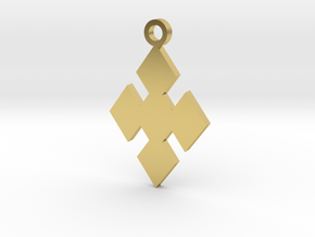 Cosplay Charm - Diamonds in Polished Brass