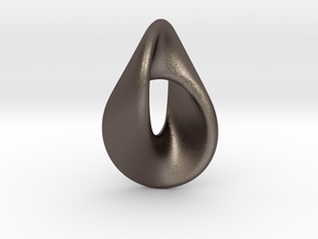 Oloid Pendant in Polished Bronzed-Silver Steel