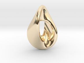 Oloid Pendant in 14K Yellow Gold