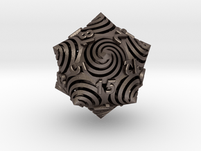 HypnoTech d20 in Polished Bronzed-Silver Steel