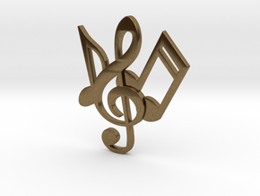 Music Necklace in Natural Bronze