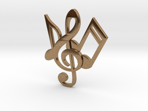 Music Necklace in Natural Brass