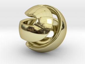 Hexasphericon Pendant-Sphere in 18k Gold Plated Brass