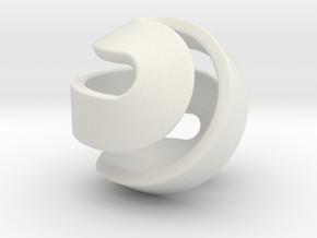 Hexasphericon Pendant in White Natural Versatile Plastic