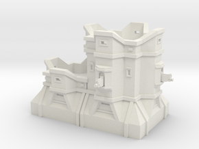 Double Bastion  in White Natural Versatile Plastic: 6mm