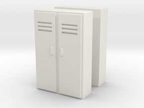 Double Locker (x2) 1/87 in White Natural Versatile Plastic