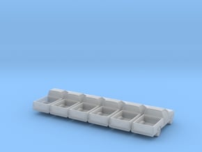 Pickup -set of 6 - 1:200scale in Smooth Fine Detail Plastic