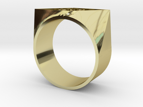simple SIGNET ring 13 in 18K Yellow Gold