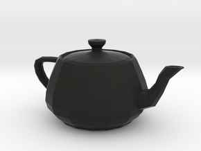Utah teapot 3d in Black Premium Versatile Plastic