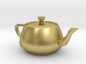 Utah teapot 3d in Natural Brass