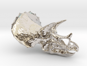 Triceratops Pendant in Platinum