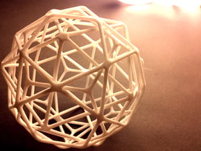 Medium Nested Polyhedra in White Natural Versatile Plastic