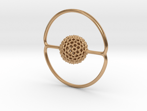 Saturnalis Radiolaria Pendant - Science Jewelry in Polished Bronze